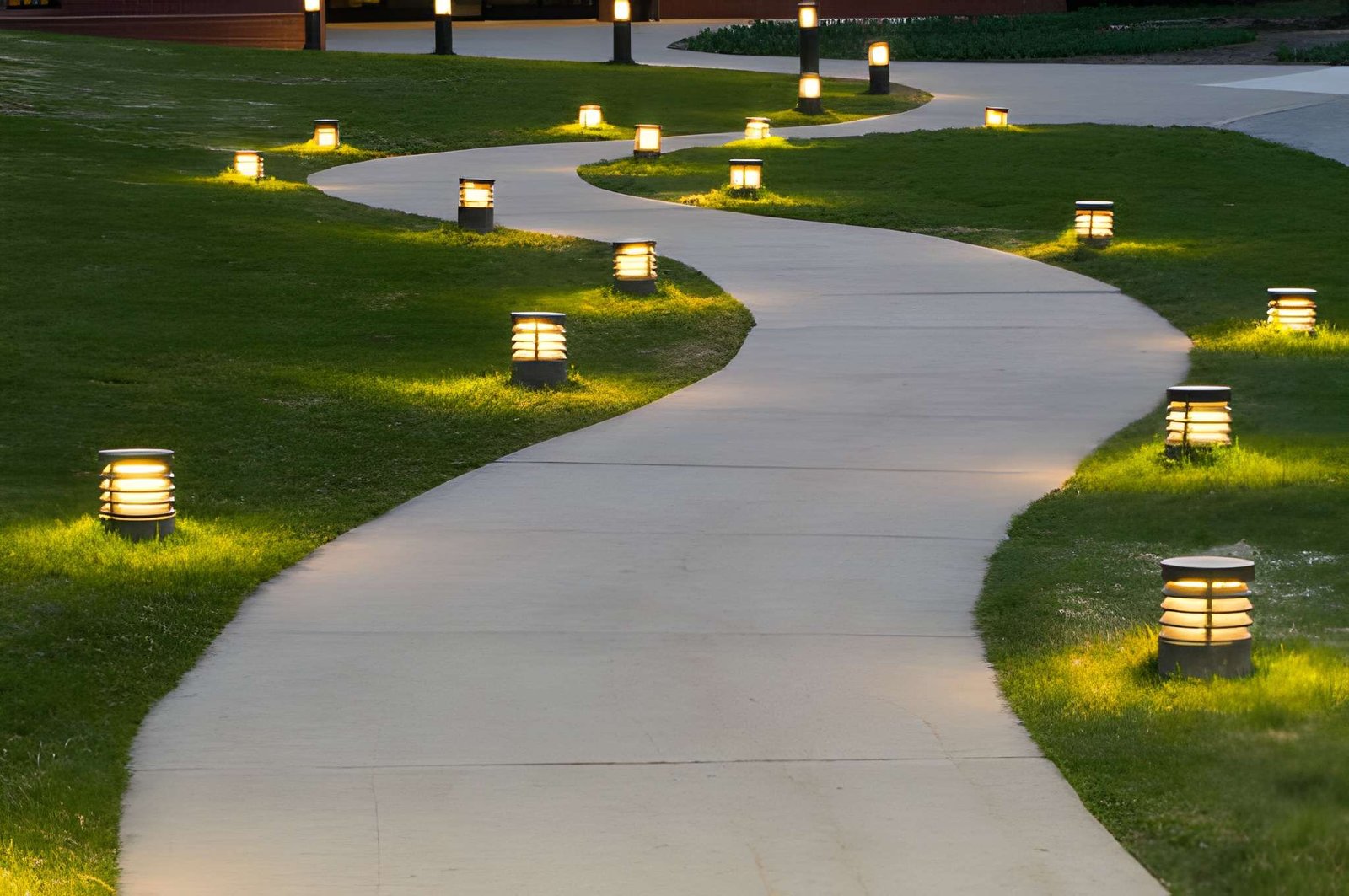 Finished concrete walkway